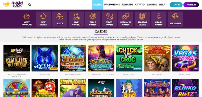 DuckyLuck Casino screenshot