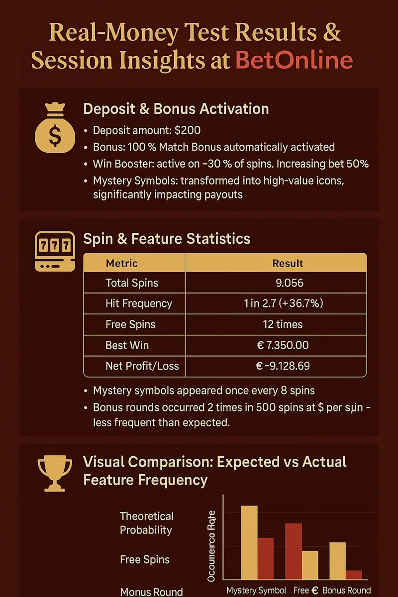 Real-Money Test Results infographic