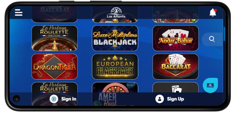 Las Atlantis Casino Mobile Play screenshot