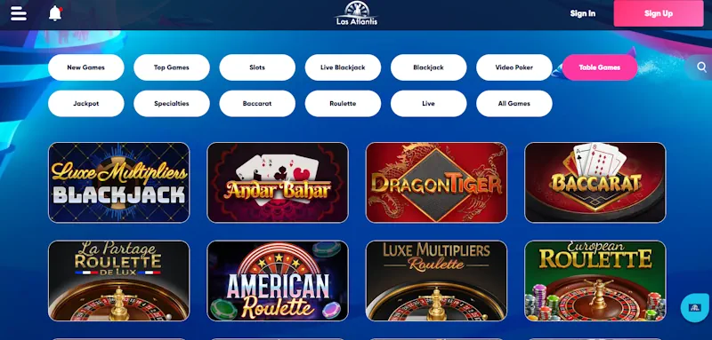 Las Atlantis Casino Table screenshot