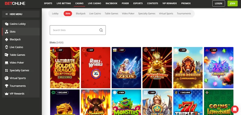 BetOnline Casino Slots screenshot