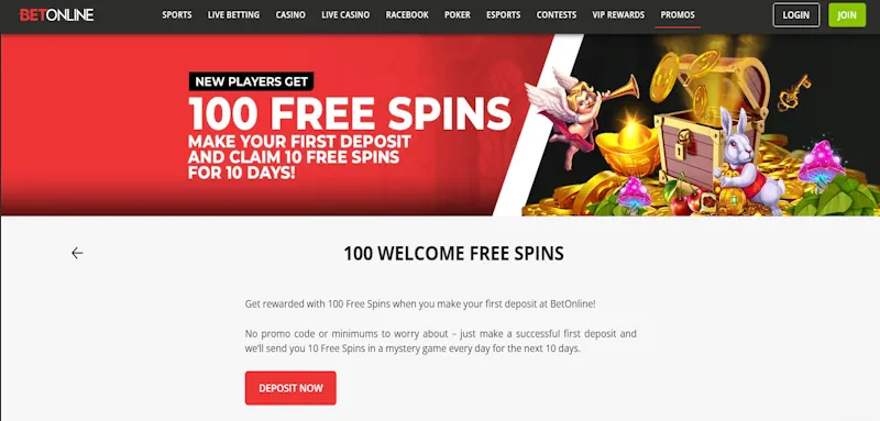 BetOnline Casino Welcome Bonus screenshot
