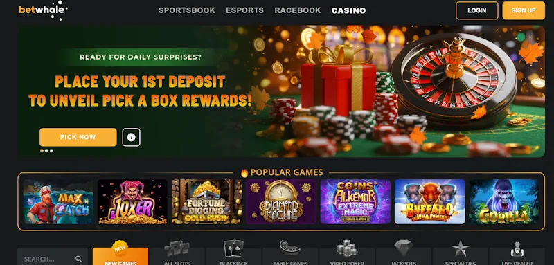 BetWhale Casino screenshot