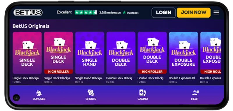BetUS Casino Mobile Play screenshot