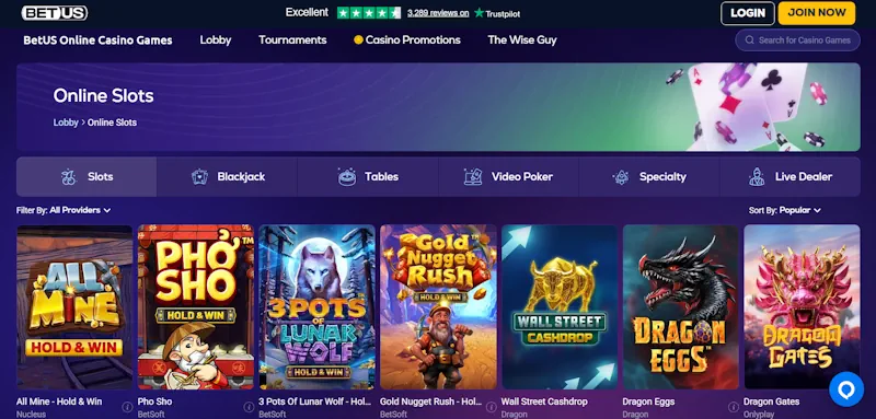 BetUS Casino Slots screenshot
