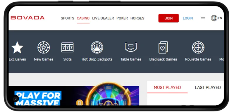 bovada Casino Mobile Play screenshot