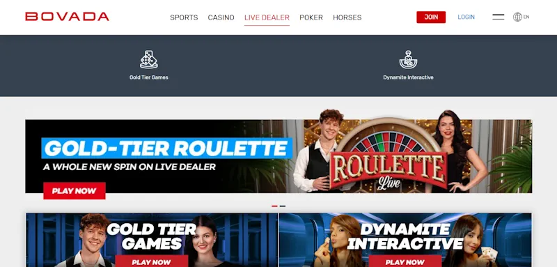 bovada Casino Live screenshot