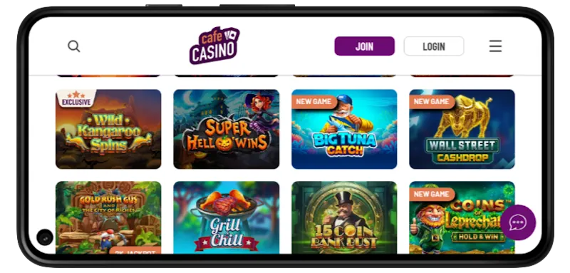 Cafe Casino Mobile Play screenshot