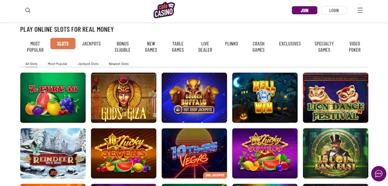 Cafe Casino slots screenshot