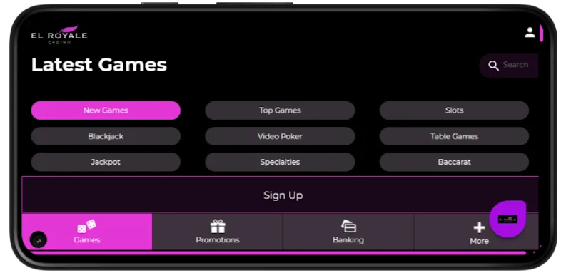 El Royale Casino Mobile Play screenshot