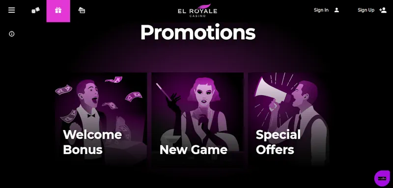 El Royale Casino Ongoing Offers screenshot