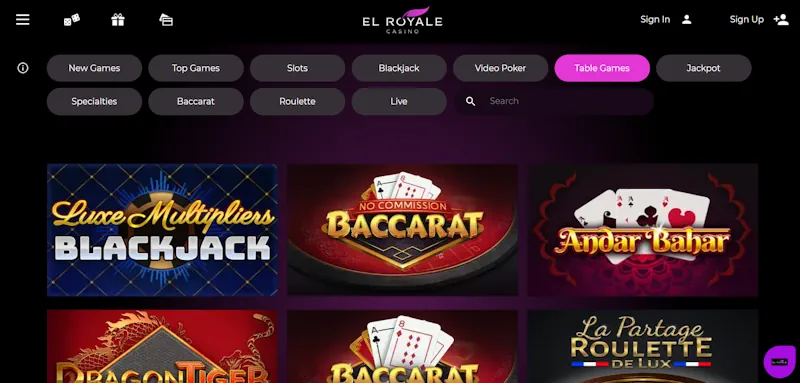 El Royale Casino Table screenshot