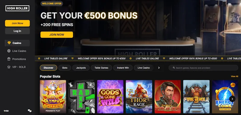 High Roller Casino screenshot