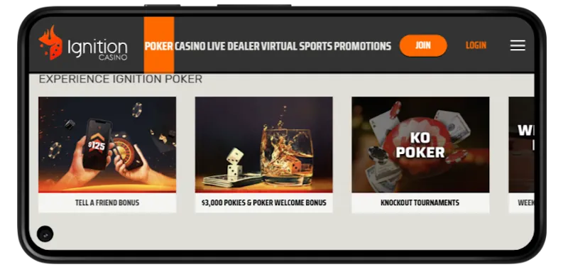 Ignition Poker Mobile Play screenshot