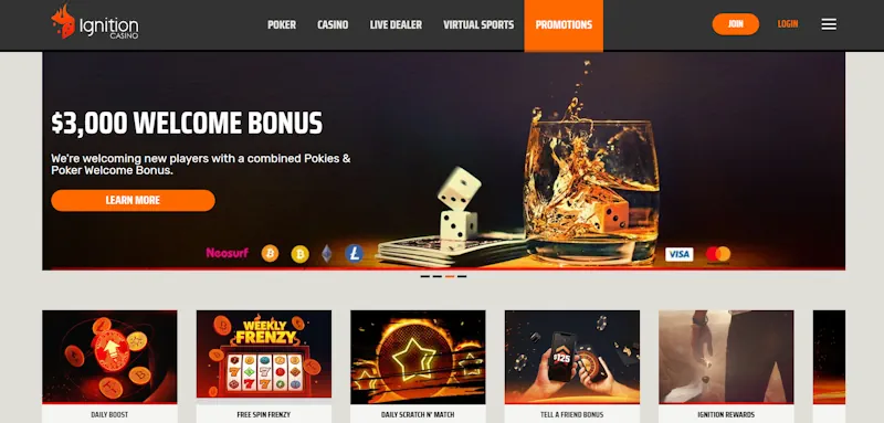 Ignition Poker Ongoing Offers screenshot