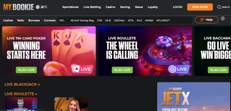 MyBookie Casino Live screenshot