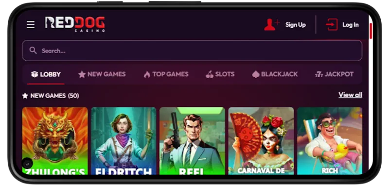 Red Dog Casino Mobile Play screenshot