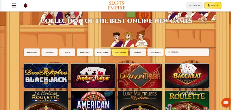 Slots Empire Casino Table screenshot