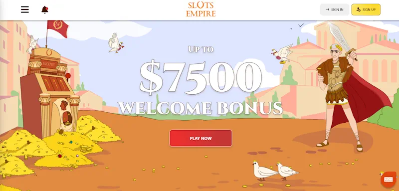 Slots Empire Casino Welcome Bonus screenshot