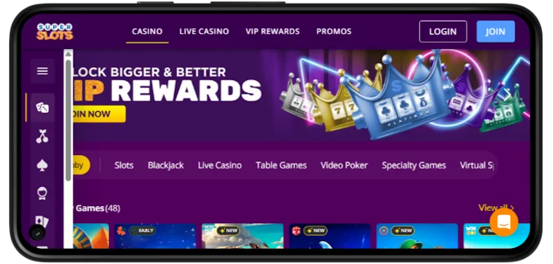 Super Slots Casino Mobile Play screenshot