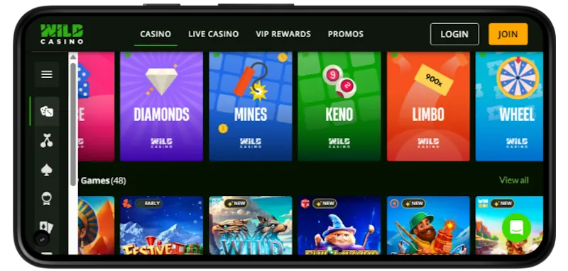 Wild Casino Mobile Play screenshot