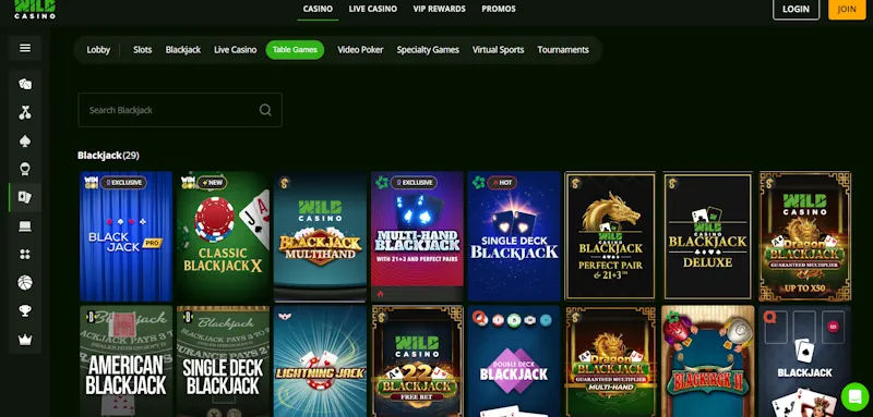 Wild Casino Table screenshot