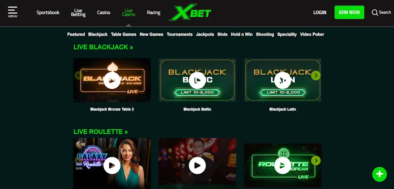 Xbet Casino Live screenshot
