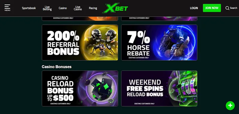 Xbet Casino Ongoing Offers screenshot