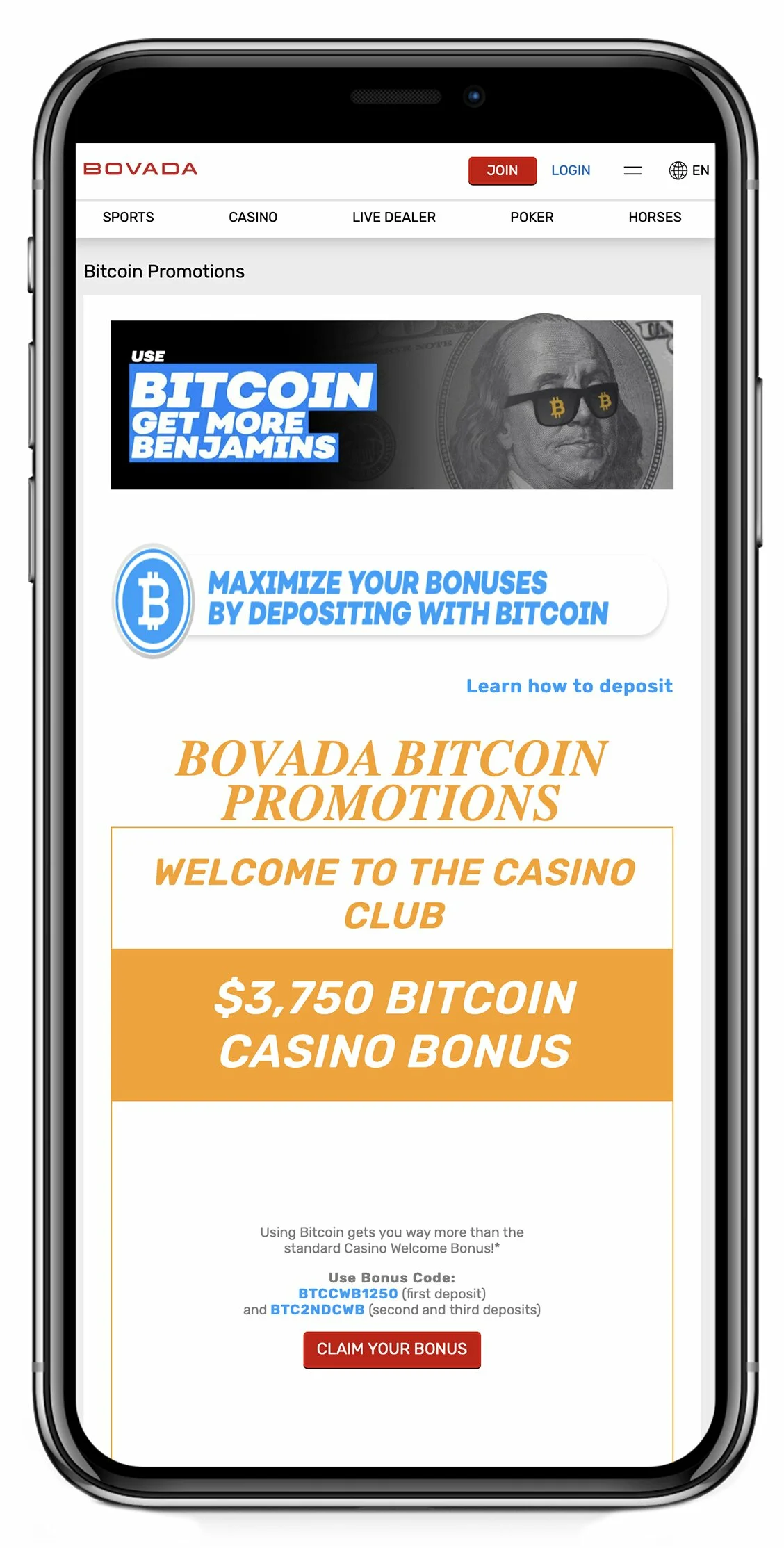 Bovada Bitcoin Bonus iPhone